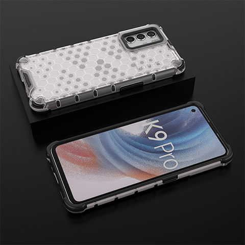 Custodia Silicone Trasparente Laterale 360 Gradi Cover AM3 per Oppo K9 Pro 5G Bianco