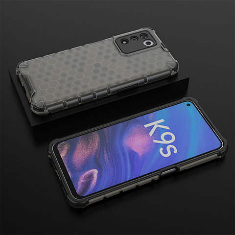 Custodia Silicone Trasparente Laterale 360 Gradi Cover AM3 per Oppo K9S 5G Nero