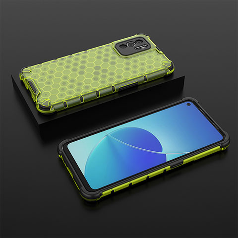 Custodia Silicone Trasparente Laterale 360 Gradi Cover AM3 per Oppo Reno6 Z 5G Verde