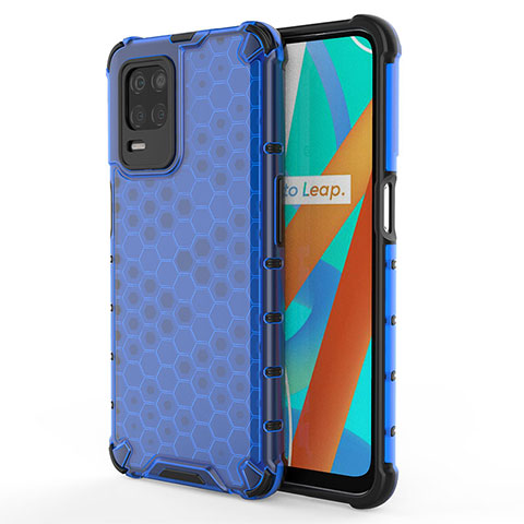 Custodia Silicone Trasparente Laterale 360 Gradi Cover AM3 per Realme 8s 5G Blu