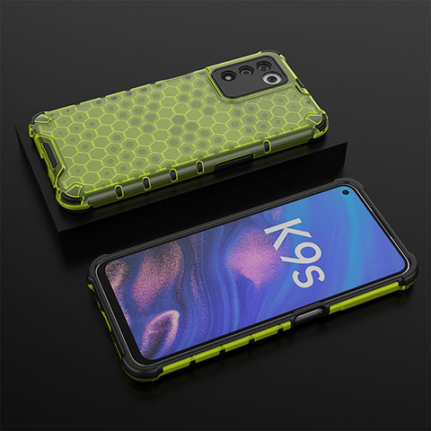 Custodia Silicone Trasparente Laterale 360 Gradi Cover AM3 per Realme 9 SE 5G Verde