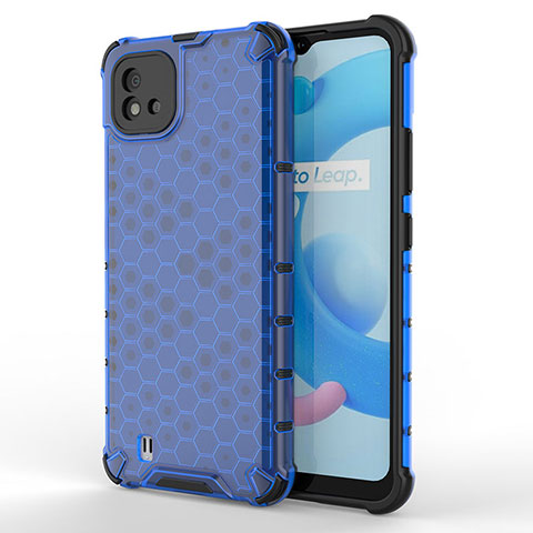 Custodia Silicone Trasparente Laterale 360 Gradi Cover AM3 per Realme C11 (2021) Blu