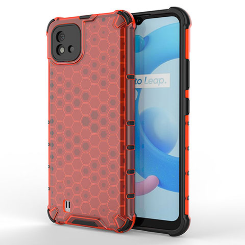 Custodia Silicone Trasparente Laterale 360 Gradi Cover AM3 per Realme C11 (2021) Rosso