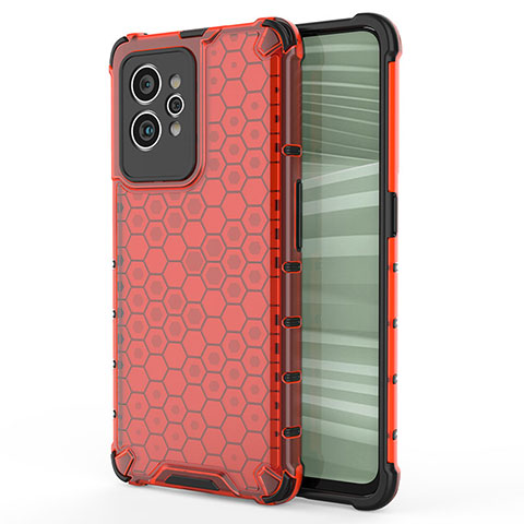 Custodia Silicone Trasparente Laterale 360 Gradi Cover AM3 per Realme GT2 Pro 5G Rosso