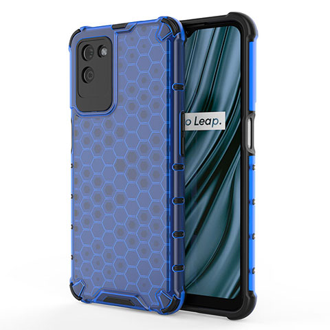 Custodia Silicone Trasparente Laterale 360 Gradi Cover AM3 per Realme V11 5G Blu