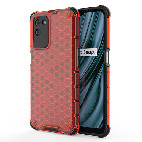 Custodia Silicone Trasparente Laterale 360 Gradi Cover AM3 per Realme V11s 5G Rosso