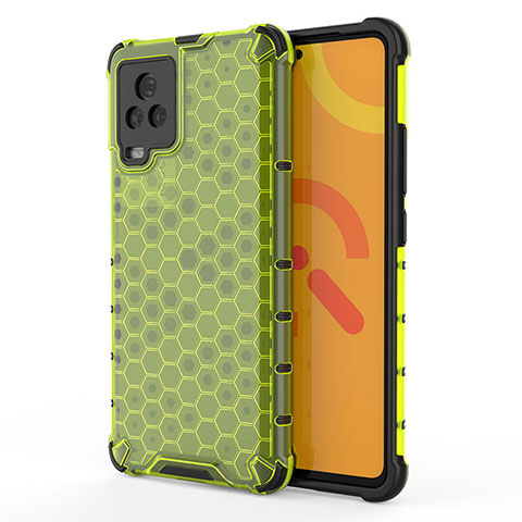 Custodia Silicone Trasparente Laterale 360 Gradi Cover AM3 per Vivo iQOO 7 Legend 5G Verde