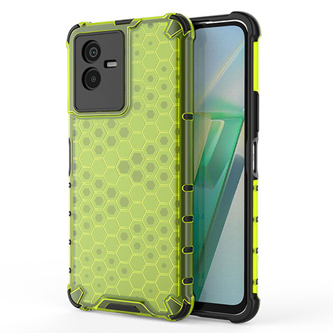 Custodia Silicone Trasparente Laterale 360 Gradi Cover AM3 per Vivo iQOO Z6x Verde