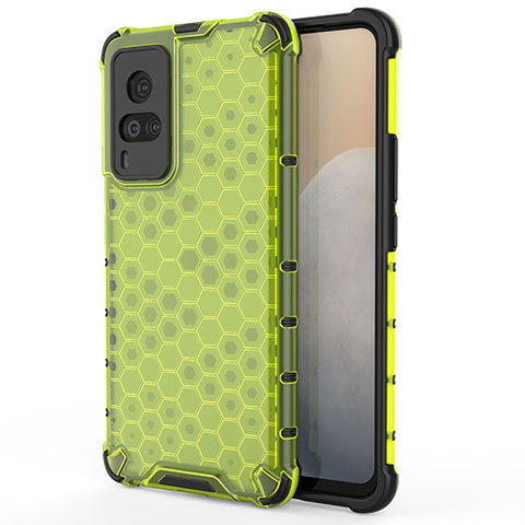 Custodia Silicone Trasparente Laterale 360 Gradi Cover AM3 per Vivo X60 Pro 5G Verde