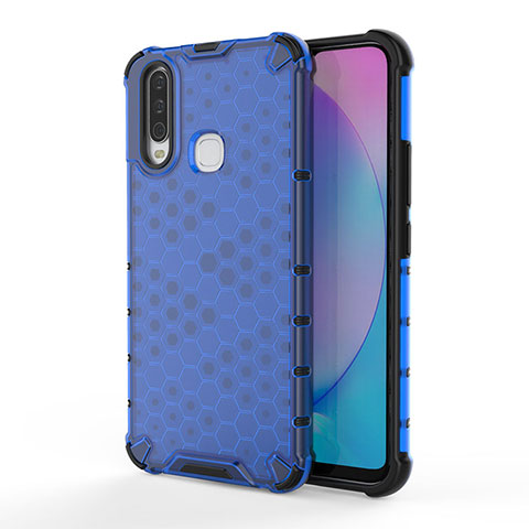 Custodia Silicone Trasparente Laterale 360 Gradi Cover AM3 per Vivo Y11 Blu