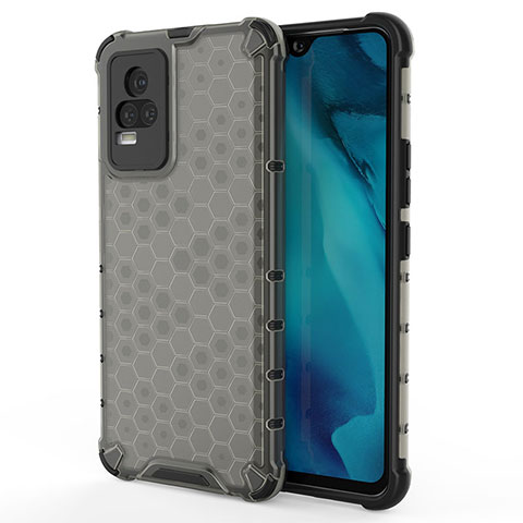 Custodia Silicone Trasparente Laterale 360 Gradi Cover AM3 per Vivo Y73 (2021) Nero