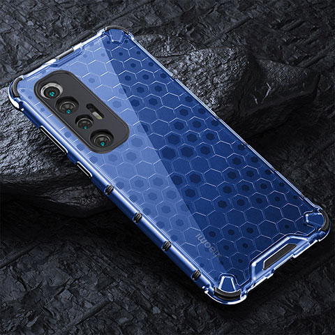 Custodia Silicone Trasparente Laterale 360 Gradi Cover AM3 per Xiaomi Mi 10S 5G Blu