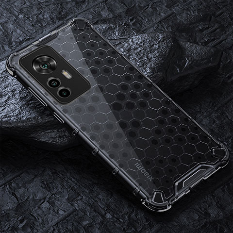 Custodia Silicone Trasparente Laterale 360 Gradi Cover AM3 per Xiaomi Mi 12T Pro 5G Nero