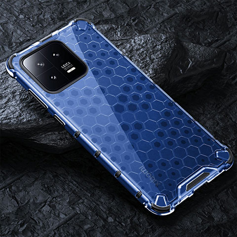 Custodia Silicone Trasparente Laterale 360 Gradi Cover AM3 per Xiaomi Mi 13 5G Blu