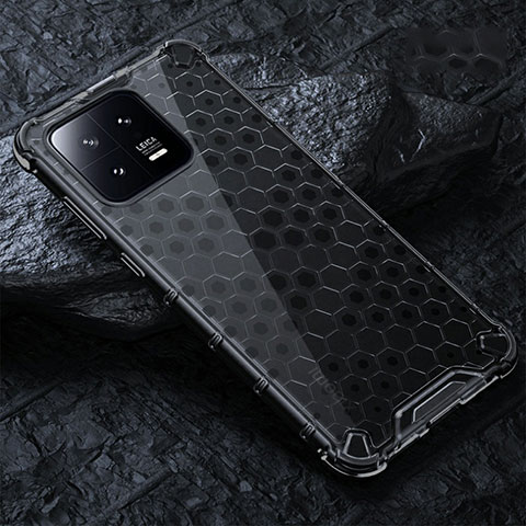 Custodia Silicone Trasparente Laterale 360 Gradi Cover AM3 per Xiaomi Mi 13 Pro 5G Nero