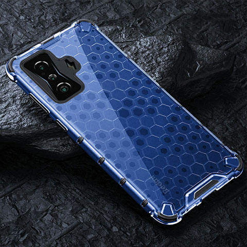 Custodia Silicone Trasparente Laterale 360 Gradi Cover AM3 per Xiaomi Poco F4 GT 5G Blu