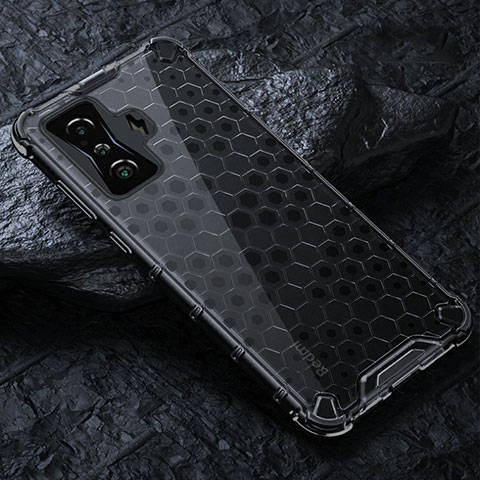 Custodia Silicone Trasparente Laterale 360 Gradi Cover AM3 per Xiaomi Redmi K50 Gaming 5G Nero