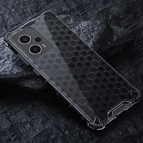 Custodia Silicone Trasparente Laterale 360 Gradi Cover AM3 per Xiaomi Redmi K50i 5G Nero