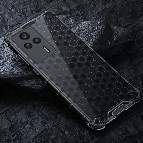 Custodia Silicone Trasparente Laterale 360 Gradi Cover AM3 per Xiaomi Redmi K60E 5G Nero