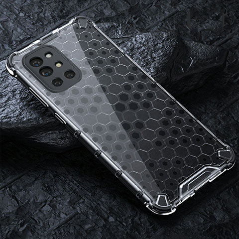 Custodia Silicone Trasparente Laterale 360 Gradi Cover AM4 per OnePlus 9R 5G Grigio