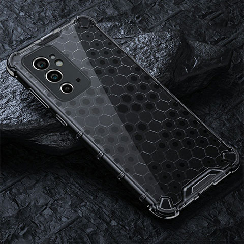 Custodia Silicone Trasparente Laterale 360 Gradi Cover AM4 per OnePlus 9RT 5G Nero