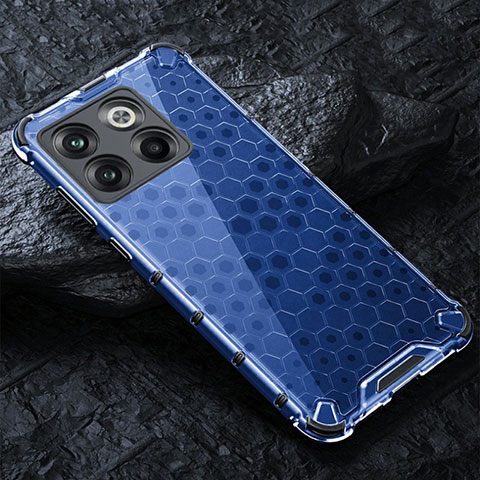 Custodia Silicone Trasparente Laterale 360 Gradi Cover AM4 per OnePlus Ace Pro 5G Blu