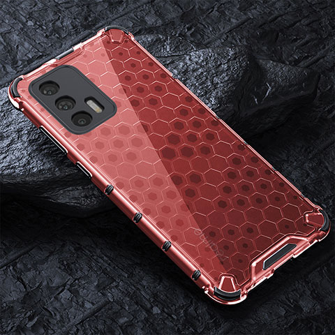 Custodia Silicone Trasparente Laterale 360 Gradi Cover AM4 per Realme GT 5G Rosso