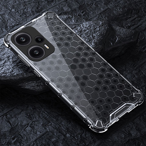 Custodia Silicone Trasparente Laterale 360 Gradi Cover AM4 per Xiaomi Redmi Note 12 Turbo 5G Grigio