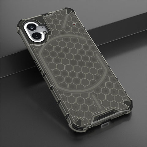 Custodia Silicone Trasparente Laterale 360 Gradi Cover M01 per Nothing Phone 1 Grigio