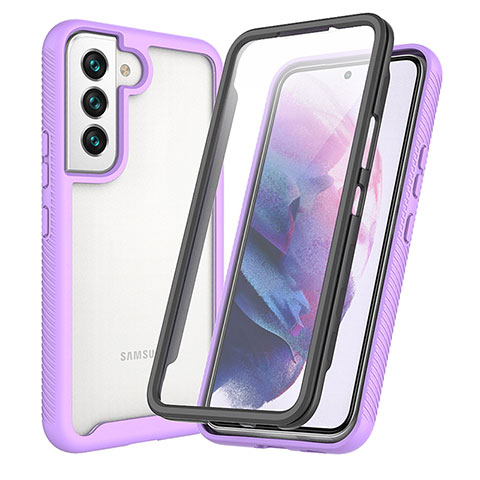 Custodia Silicone Trasparente Laterale 360 Gradi Cover M01 per Samsung Galaxy S23 Plus 5G Viola