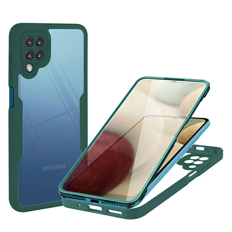 Custodia Silicone Trasparente Laterale 360 Gradi Cover MJ1 per Samsung Galaxy A12 Nacho Verde