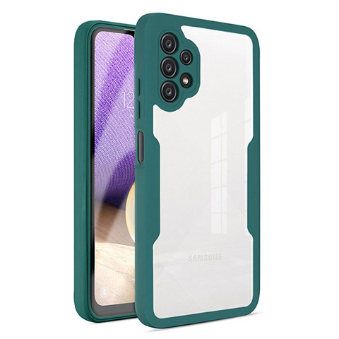 Custodia Silicone Trasparente Laterale 360 Gradi Cover MJ1 per Samsung Galaxy A32 4G Verde