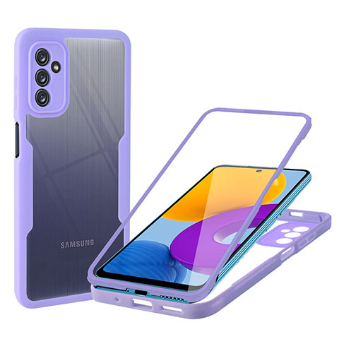 Custodia Silicone Trasparente Laterale 360 Gradi Cover MJ1 per Samsung Galaxy M52 5G Viola