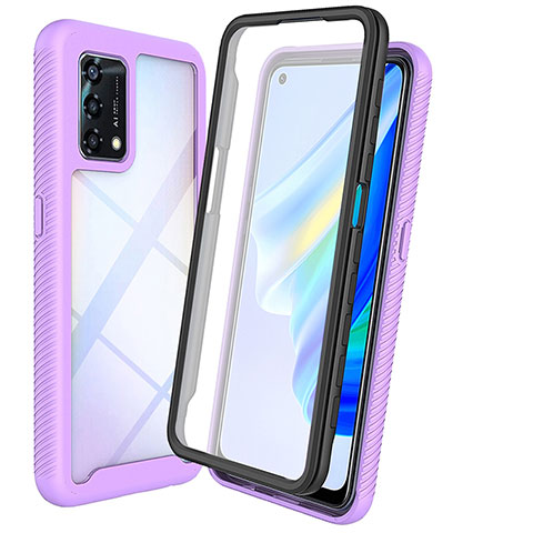 Custodia Silicone Trasparente Laterale 360 Gradi Cover per Oppo A74 4G Lavanda