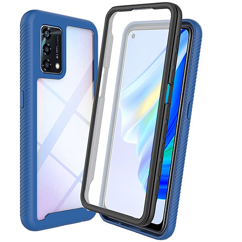 Custodia Silicone Trasparente Laterale 360 Gradi Cover per Oppo A95 4G Blu