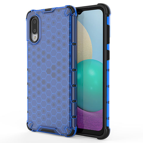 Custodia Silicone Trasparente Laterale 360 Gradi Cover per Samsung Galaxy M02 Blu