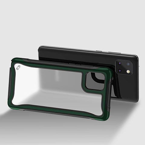 Custodia Silicone Trasparente Laterale 360 Gradi Cover per Samsung Galaxy Note 10 Lite Verde Notte