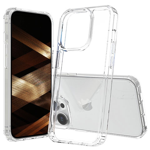 Custodia Silicone Trasparente Laterale 360 Gradi Cover ZJ1 per Apple iPhone 14 Pro Max Chiaro