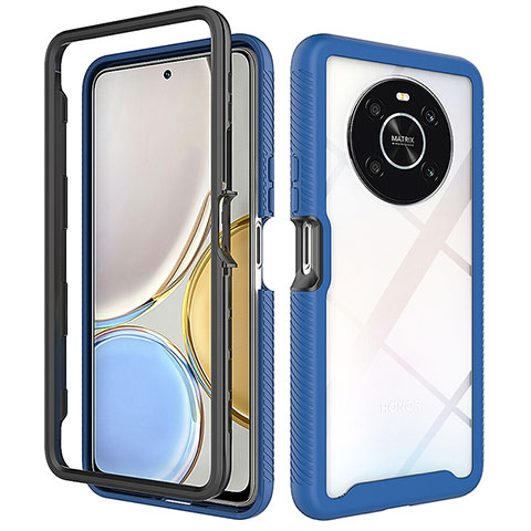 Custodia Silicone Trasparente Laterale 360 Gradi Cover ZJ1 per Huawei Honor Magic4 Lite 4G Blu