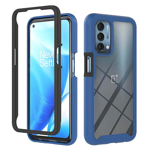 Custodia Silicone Trasparente Laterale 360 Gradi Cover ZJ1 per Oppo A74 5G Blu