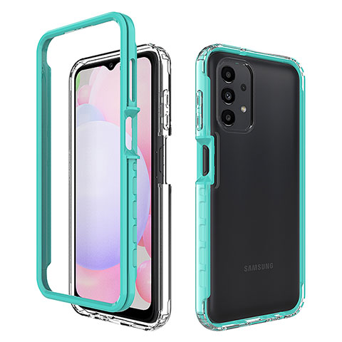 Custodia Silicone Trasparente Laterale 360 Gradi Cover ZJ1 per Samsung Galaxy A13 4G Verde