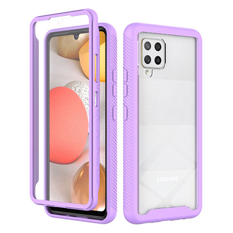 Custodia Silicone Trasparente Laterale 360 Gradi Cover ZJ1 per Samsung Galaxy A42 5G Lavanda