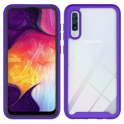 Custodia Silicone Trasparente Laterale 360 Gradi Cover ZJ1 per Samsung Galaxy A50S Lavanda