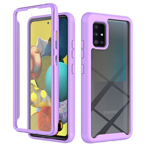 Custodia Silicone Trasparente Laterale 360 Gradi Cover ZJ1 per Samsung Galaxy M40S Lavanda