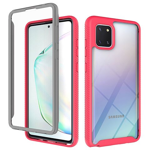 Custodia Silicone Trasparente Laterale 360 Gradi Cover ZJ1 per Samsung Galaxy M60s Rosa Caldo