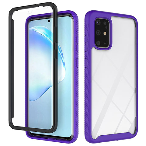 Custodia Silicone Trasparente Laterale 360 Gradi Cover ZJ1 per Samsung Galaxy S20 Plus 5G Lavanda