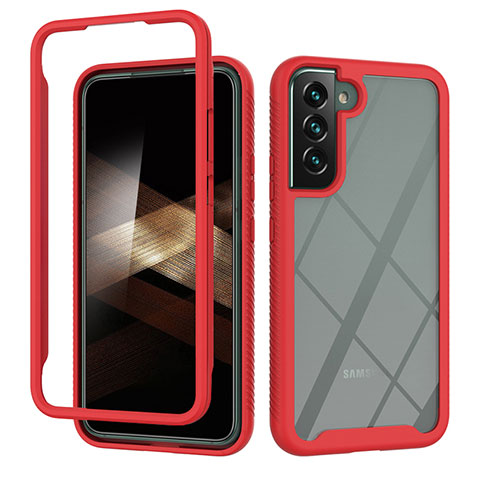 Custodia Silicone Trasparente Laterale 360 Gradi Cover ZJ1 per Samsung Galaxy S24 Plus 5G Rosso