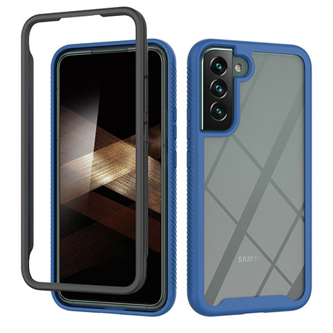 Custodia Silicone Trasparente Laterale 360 Gradi Cover ZJ1 per Samsung Galaxy S25 Plus 5G Blu