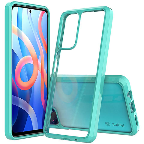 Custodia Silicone Trasparente Laterale 360 Gradi Cover ZJ1 per Xiaomi Poco M4 Pro 5G Verde