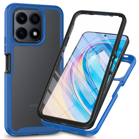 Custodia Silicone Trasparente Laterale 360 Gradi Cover ZJ3 per Huawei Honor X8a 4G Blu